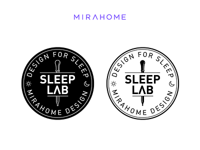 Mirhaome Sleep Lab 01 badge design graphic icon identity illustration logo package