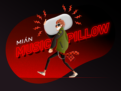 Music Guy 01 graphic illustration poster