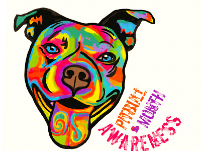 pitbull Awareness animation branding colours design illustration logo vector