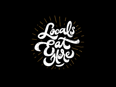 Locals Eat Here Logo branding identity logo logo concept vector