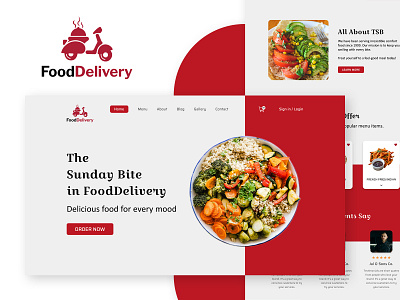 FoodDelivery app design landing page logo design logotype ui ux ui design uidesign uiux web webdesign