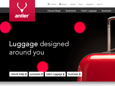 antler luggage design web