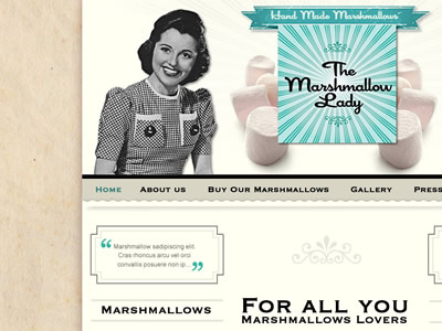 Marshmollow Lady design web