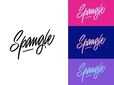 Spangle — Lettering logo for Cosmetics Store branding brush brush logo calligraphy custon lettering design graffiti hand hand lettering letter lettering letters logo type typographic typography