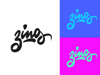 Zing — Lettering logo for Store of musical instruments.