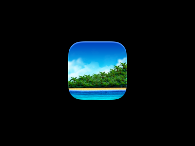 Weather beach coast icon ios iphone island palms weather
