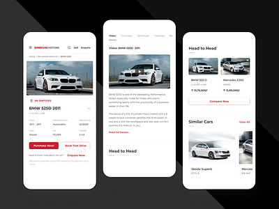 Car sales portal - Product page mobile