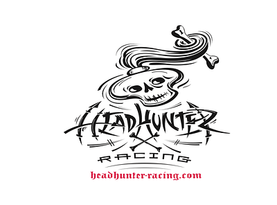 Headhunter Racing Logo branding design graphic design logo motorsports vector