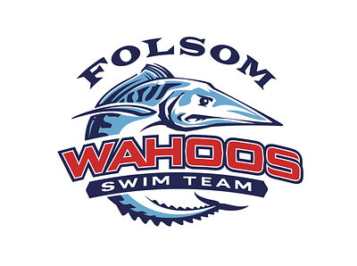 Folsom Wahoos Logo athletic branding design graphic design illustration logo typography vector