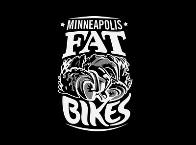 Minneapolis Fat Bike Logo branding graphic design illustration logo vector