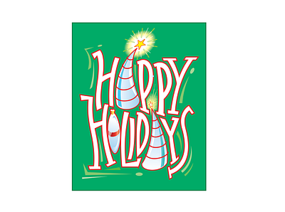 Happy Holidays design graphic design illustration typography vector