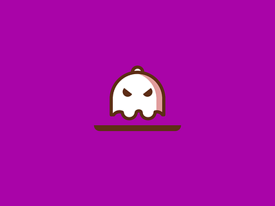 Ghost Resto branding design icon logo minimal vector