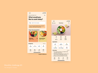 Monthly challenge #1 - Cooking recipes