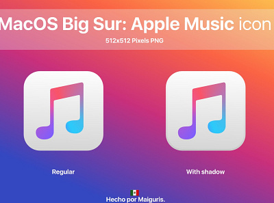 MacOS Big Sur New Apple Music Icon bigsur icons macos macos icon maiguris ui