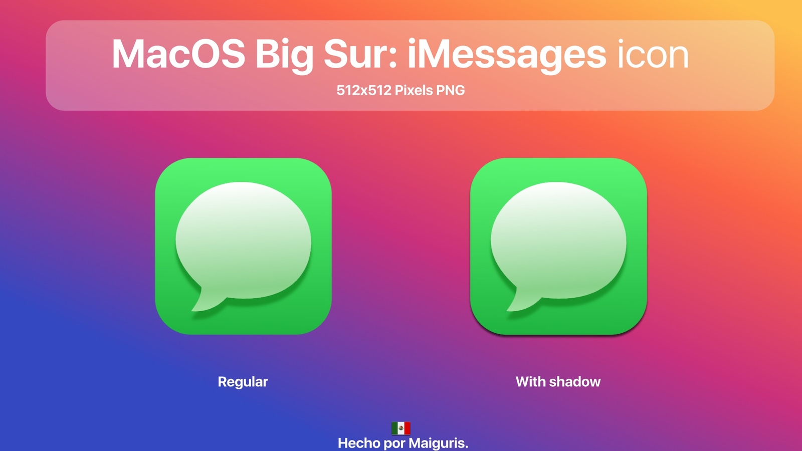MacOS Big Sur New Messages Icon by Ivan R. on Dribbble