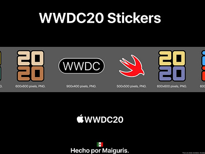 MacOS WWDC20 Stickers