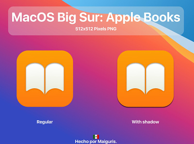 MacOS Big Sur New Apple Books Icon app bigsur icons macos macos icon macosbigsur maiguris ui