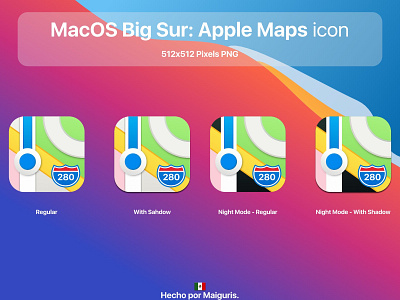 MacOS Big Sur: Apple Maps icon app bigsur icons macos macos icon maiguris