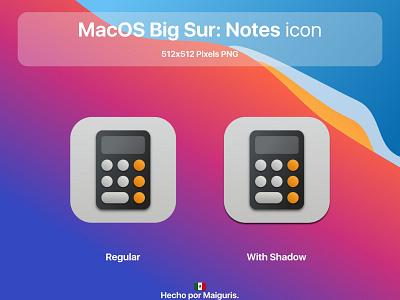 MacOS Big Sur: New Calculator icon app bigsur icons macos macos icon maiguris ui