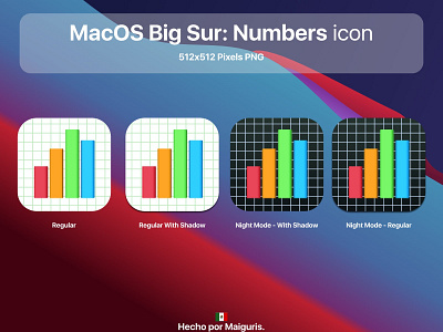 MacOS Big Sur: Numbers icon bigsur icons macos macos icon maiguris numbers ui