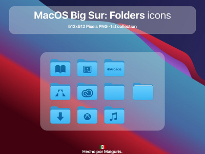 MacOS Big Sur: Folders icons app apple bigsur icons macos macos icon maiguris ui