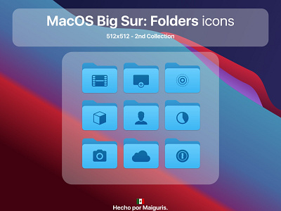 MacOS BigSur: Folders icons apple bigsur folder folder icon folders icons macos macos icon maiguris ui