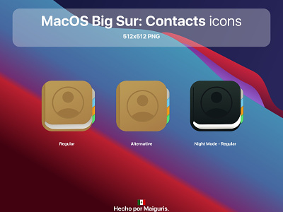MacOS Big Sur: Contacts icon app apple bigsur contact contacts icons macos macos icon maiguris ui