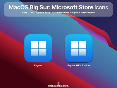 MacOS Big Sur: "Microsoft Store" icons app apple bigsur icons macos macos icon maiguris ui windows windows 10