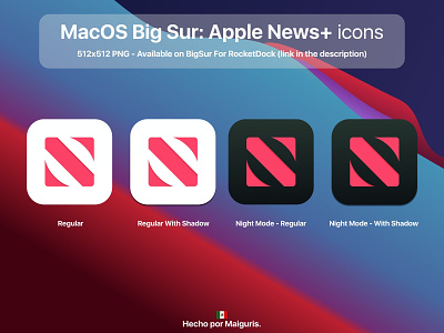 macOS Big Sur: Apple News+ icons app apple apple news bigsur icons macos macos icon maiguris news ui