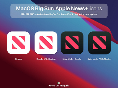 macOS Big Sur: Apple News+ icons