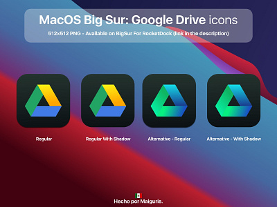 macOS BigSur: Google Drive Icons