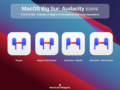 macOS Big Sur: Audacity Icon app apple audacity bigsur icons illustration macos macos icon maiguris ui