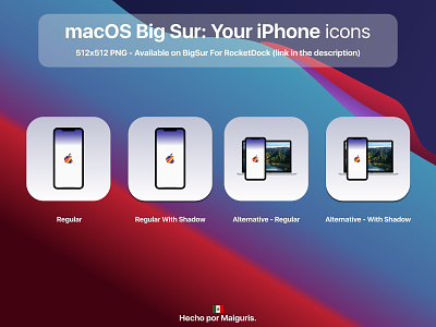 macOS Big Sur: Your iPhone Icon (Your Phone app reference) app apple bigsur icons iphone iphonex macos macos big sur macos icon maiguris ui