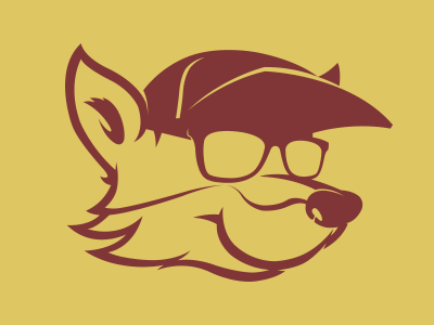 Hipster Wolf logo