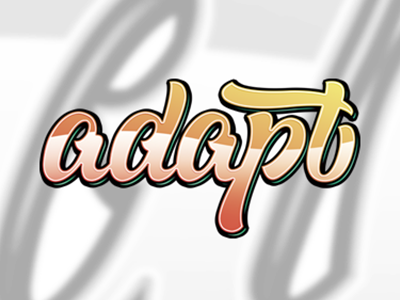 "Adapt" Lettering Design calligraphy lettering type typography