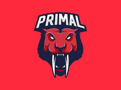 Primal Mascot branding logo mascot mascot logo sabertooth tiger
