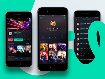 nili iOS app - bars & clubs app avatar bar bell club event gallery ios nightclub notifications party social