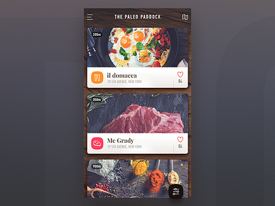 Food - ios application app dashboard eggs filter food healthy ios listing meet menu paleo restaurant