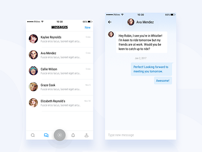 Messages - iOS app by Stano Bagin on Dribbble