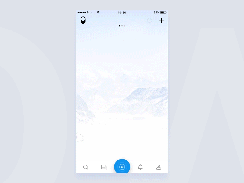 Discover screen exploration for ios app app concept navigation search ski snow social tinder travel ui ux snow