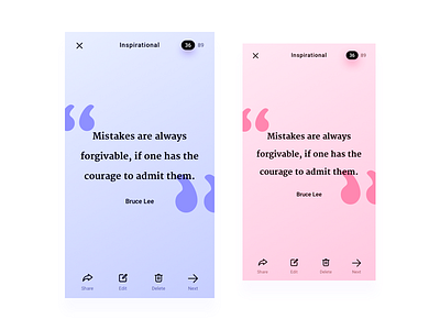 Exploring colours app blue color colours detail icons ios quote quotes red screen ui