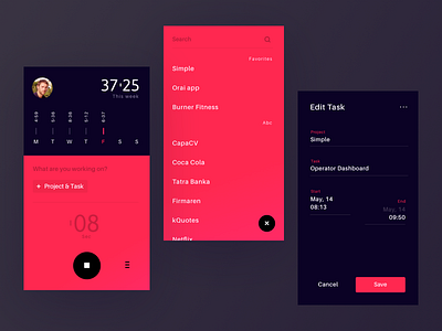 Tracking app - Night mode by Stano Bagin for PLATFORM on Dribbble