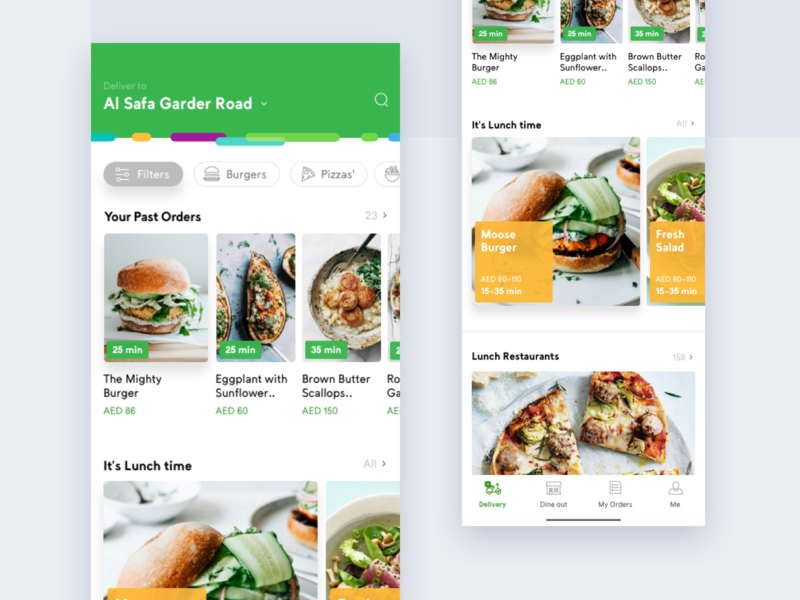 RoundMenu food - delivery app (iOS and android) app application arabic delivery design dinner eat food ios meal mobile time ui ux