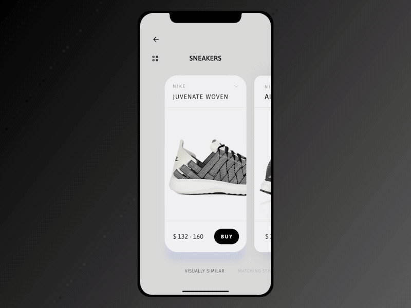 AR - Sneakers adidas app ar artificial intelligence augmented reality camera cart concept e commerce ecommerce interaction ios iphone mobile nike retail shoes sneaker sneakers store