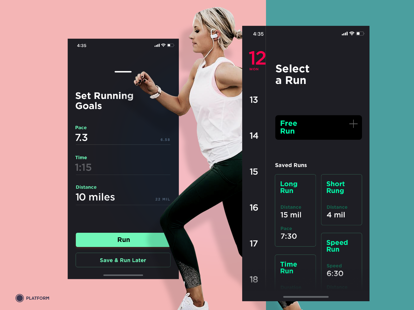 Fitness App Set Running Goal By Stano Bagin For PLATFORM On Dribbble