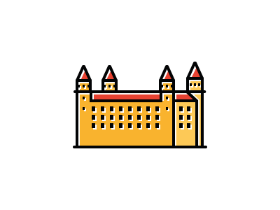 Bratislava Castle bratislava building capital caste icon red slovakia tower town vector window yellow