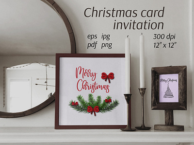 Christmas card. Merry Christmas. Invitation christmas christmas card арт вектор графика знак иллюстрация концепт модный рождественский принт рождественское приглашение символ сосновая ветвь
