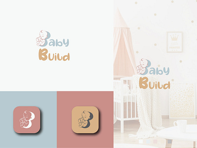 baby build logo branding design designer flat graphic design illustration illustrator logo minimal vector