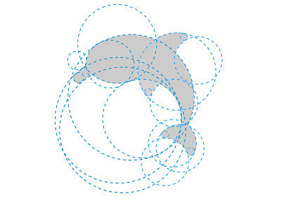 Dolphin Logo Process golden logo ratio