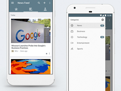 TinyReader on Android android app material design mobile ui